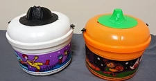 2 Vintage 1993 McDonald's Boo Buckets with Cookie Cutter Lids