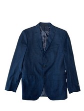 Kenneth Cole Mens Slim fit Sport Coat Blazer 38 L Blue Solid