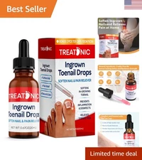 Home Ingrown Toenail Treatment Kit - Natural Drops & Gel Caps for Safe Care