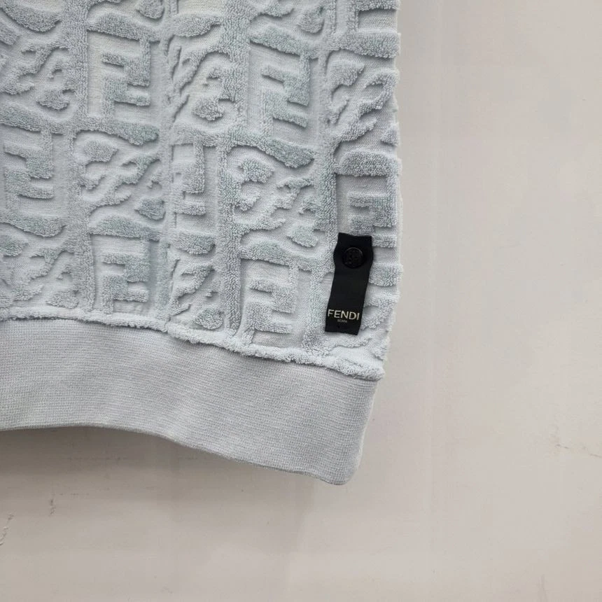 T shirt Fendi jacquard con colletto in spugna 1130 XXL FEA120665 122943464