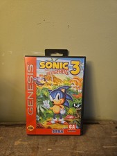 Sonic the Hedgehog 3 (Sega Genesis, 1994) Hang Tag Box And Manual Excellent 