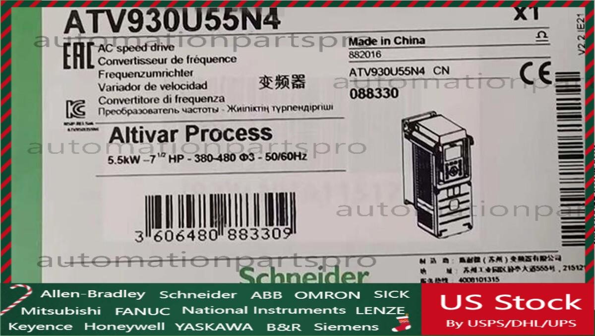 Schneider Electric Factory Sealed ATV930U55N4 Altivar Process AC speedt drive