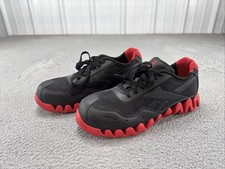 Reebok ZigTech Men's Composite Toe Work Shoe Size 8M Black Red Workwear EUC