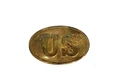 Civil War Union US Oval Brass Belt Buckle Plate Reproduction Reenactment