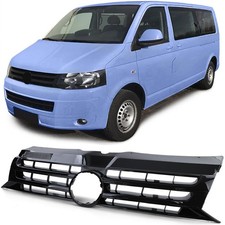 Sport Kühlergrill Schwarz Glanz für Emblem für VW Bus T5 Facelift 09-15