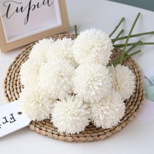 Artificial Flowers Chrysanthemum Ball Flowers Bouquet 10pcs Present for Importan