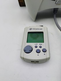 Sega Dreamcast Official White Controller HKT-7700 w/ VMU Memory Card READ DESC