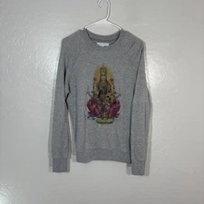 Spiritual Gangster Sweatshirt Womens Small Gray Goddess Graphic Pullover