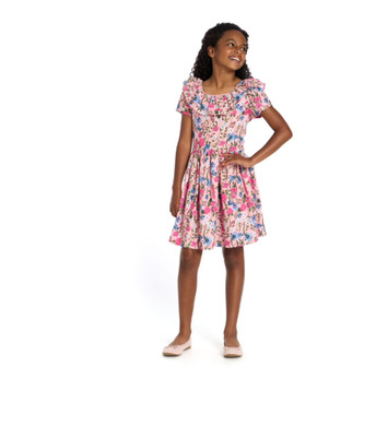 Scotch & Soda Amsterdam Girls Woven Dress Floral Ruffled Spring Size M/8