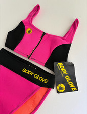 Vtg 80s 90s Body Glove Robin Piccone Bikini Swimsuit Neoprene 2-pc Tags 7/8 NOS