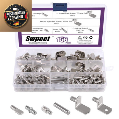 Schrankleiste Set 156 Stück 6 Varianten Nickel Plated