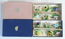 Lot of 12 Adderley Bone China Floral Flowers Place Card Holders