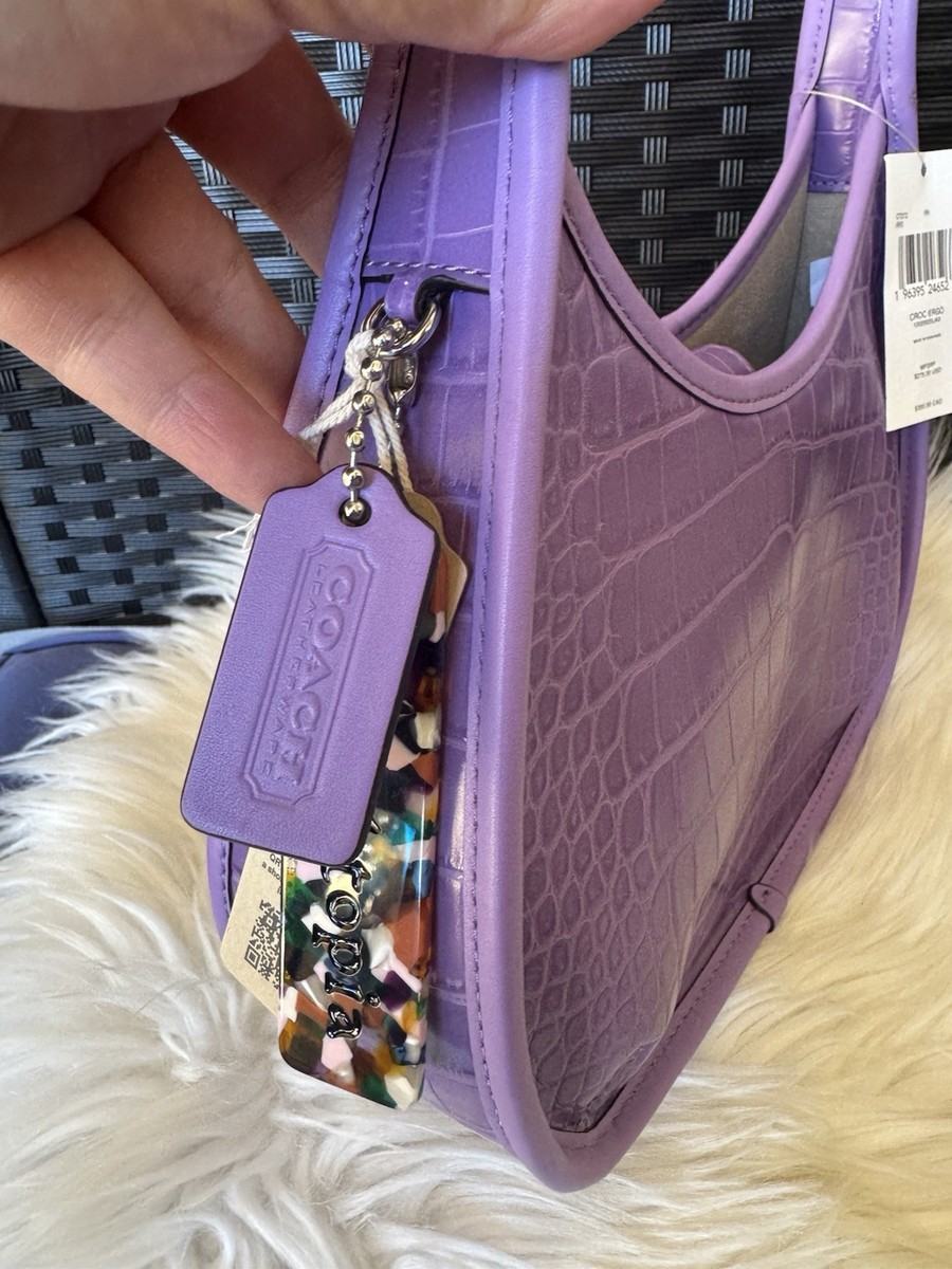 COACH CT272 Ergo Bag In Croc Embossed Coachtopia Leather Iris