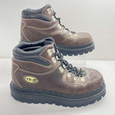 Skechers Mens Vintage‎ Platform Boots Size 12 Jammers Chunky Brown Leather Y2K Vintage skechers boots mens - Gem main image 2