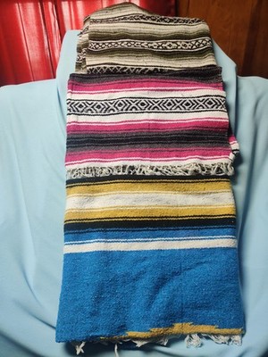 Artesanias Blanket Each One Is 46 X69 Different Colors Made In Mexico Unisex VTG