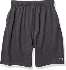 New Champion Boys Kids Everyday Cotton Jersey Shorts with Pockets Charcoal XL
