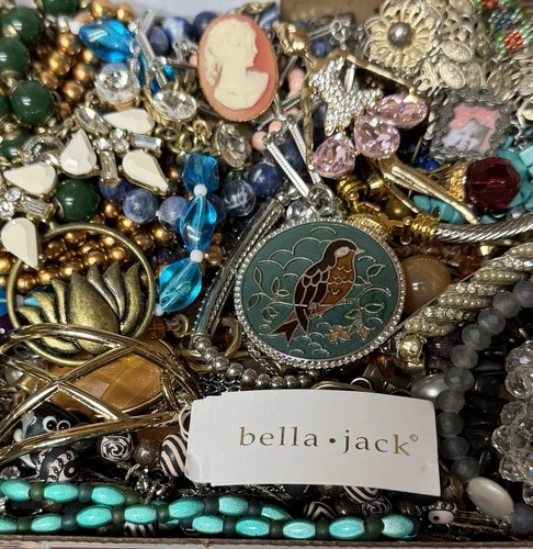 Vintage & Modern Some Signed Costume Jewelry Lot Full Small Priority Box # 20