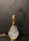 VTG Waterford Lismore Crystal Vanity 3Ways  Lamp Pear Shaped H-12” Ireland
