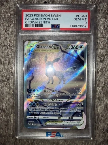 2023 Pokemon SWSH Crown Zenith #GG40 FA/Glaceon VSTAR PSA 10