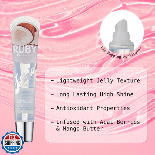Ruby Kisses Jellicious Mouth Watering Lip Gloss (JLG01 and JLG03 and JLG13) L - Picture 2 of 5