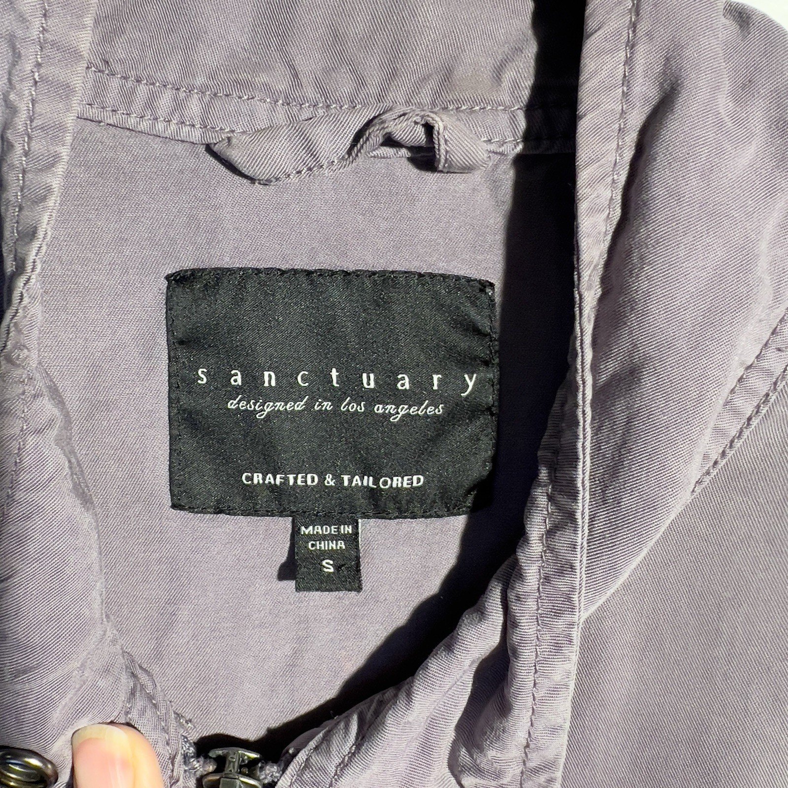 Sanctuary Drawstring Utility Zip Jacket Dusty Pur… - image 3