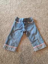 Vintage Baby OshKosh B'Gosh Jean Pants With Flower Accents - Size 4 Toddler