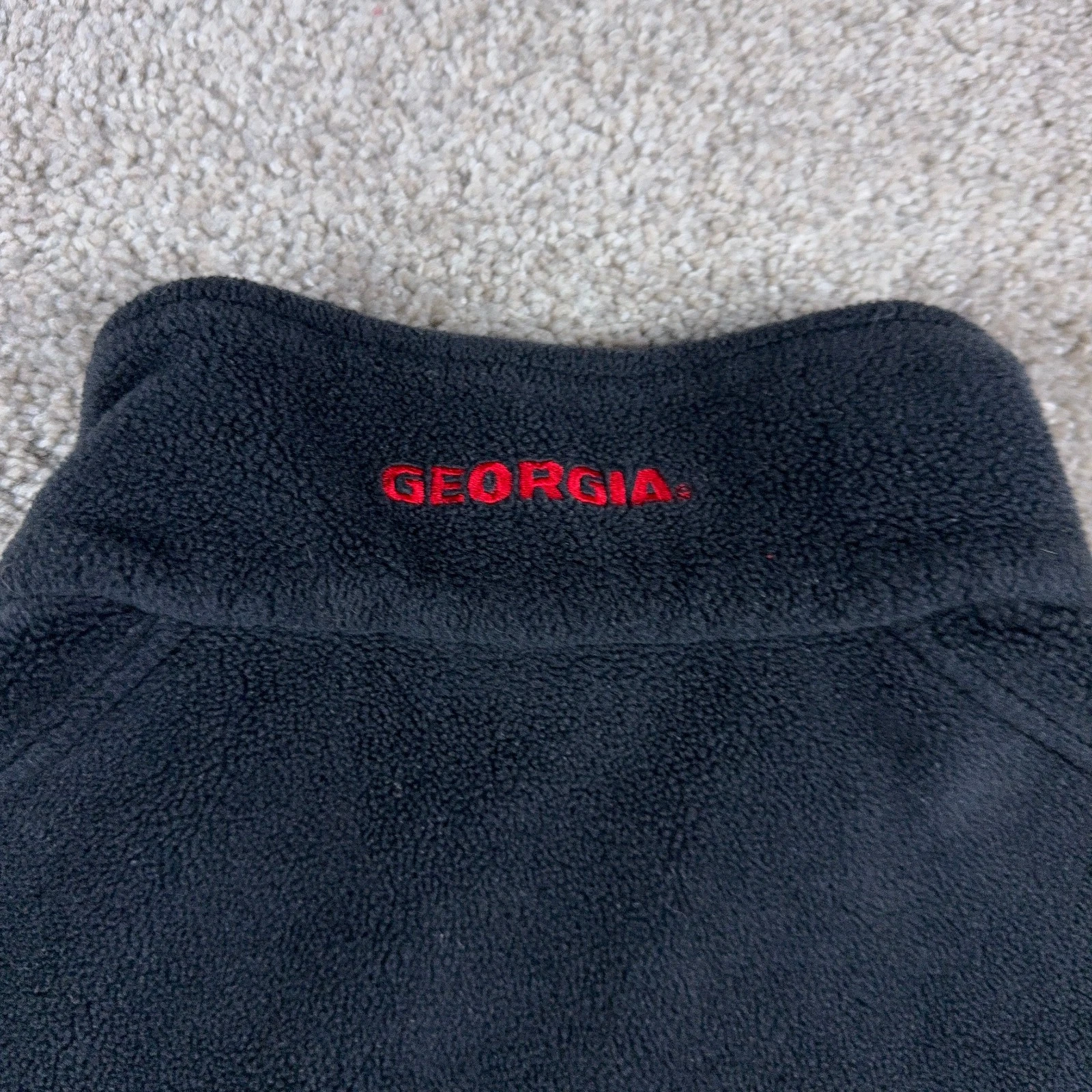 Columbia Vest Mens Large Black Georgia Bulldogs Fleece NCAA Football Outdoors image 7