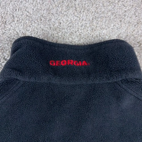 Columbia Vest Mens Large Black Georgia Bulldogs Fleece NCAA Football Outdoors image 7