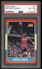 1986-87 Fleer Michael Jordan Rookie RC #57 Bulls PSA 8