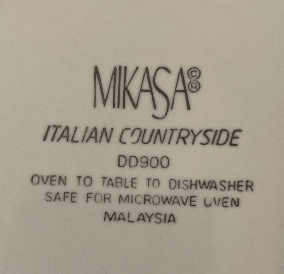 Set of 4 Mikasa Italian Countryside DD900 Rimmed Soup/Pasta Bowls 9 1/2&rdquo; 