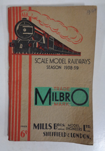 RARE Vintage Mills Bros Scale Model Railways Season 1938-39