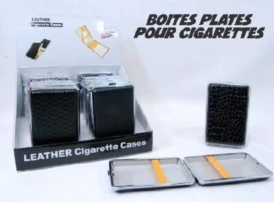 ETUI A CIGARETTES SIMILI CUIR NOIR