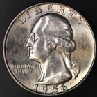 1956 D WASHINGTON QUARTER / FRESH FROM AN ORIGINAL COLLECTION-LOT-AA 7973