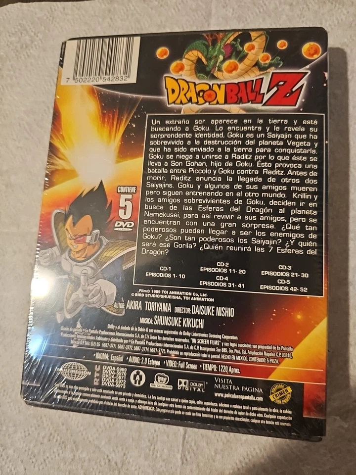 Dragon Ball Z La Serie 5 dvds Region 1 - Image 2 of 3