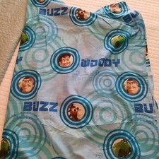 Toy Story Twin X Long Flat Sheet Woody Buzz Disney 66"x93" Jay Franco 60 Cotton