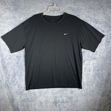 Nike Dri-Fit Men's Black Short Sleeve Crew Neck Logo T-Shirt Size Large