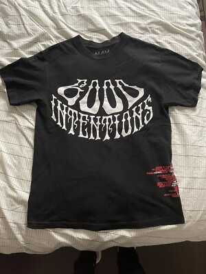 VLONE x NAV Good Intentions Black/Red T-Shirt Size Medium