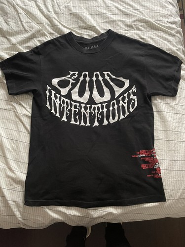 VLONE x NAV Good Intentions Black/Red T-Shirt Size Medium Authentic - 第 2/3 張圖片