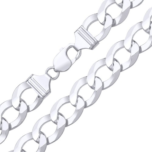 Sterling Silver 925 Men's 14mm Large Chunky Solid Curb Chain 22 24 26"