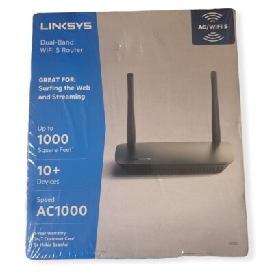 Ac1000 Scan Linksys AC1000 Dual-Band WiFi 5 Router 1000 Mbps E5350 New Factory ...