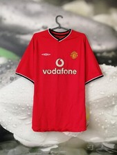 Manchester United MU 2000 - 2002 home vintage football shirt jersey Umbro size L