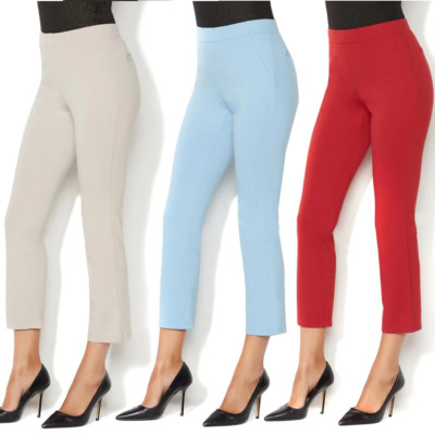 IMAN Global Chic Slip Into Slim Perfect Ponte Ankle Pant - XS - 518484-J