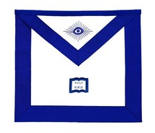 MASONIC BLUE LODGE OFFICER APRON HAND EMBROIDERED - CHAPLAIN