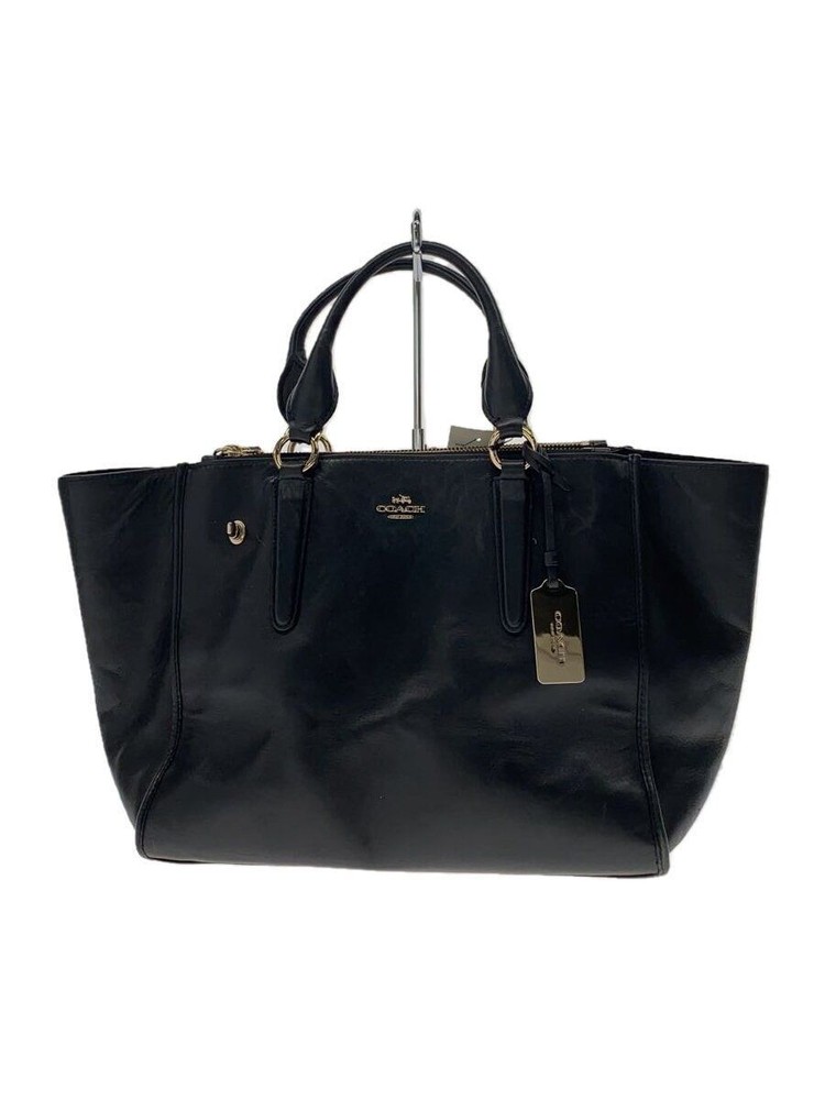 Coach handbag leather Black solid Used