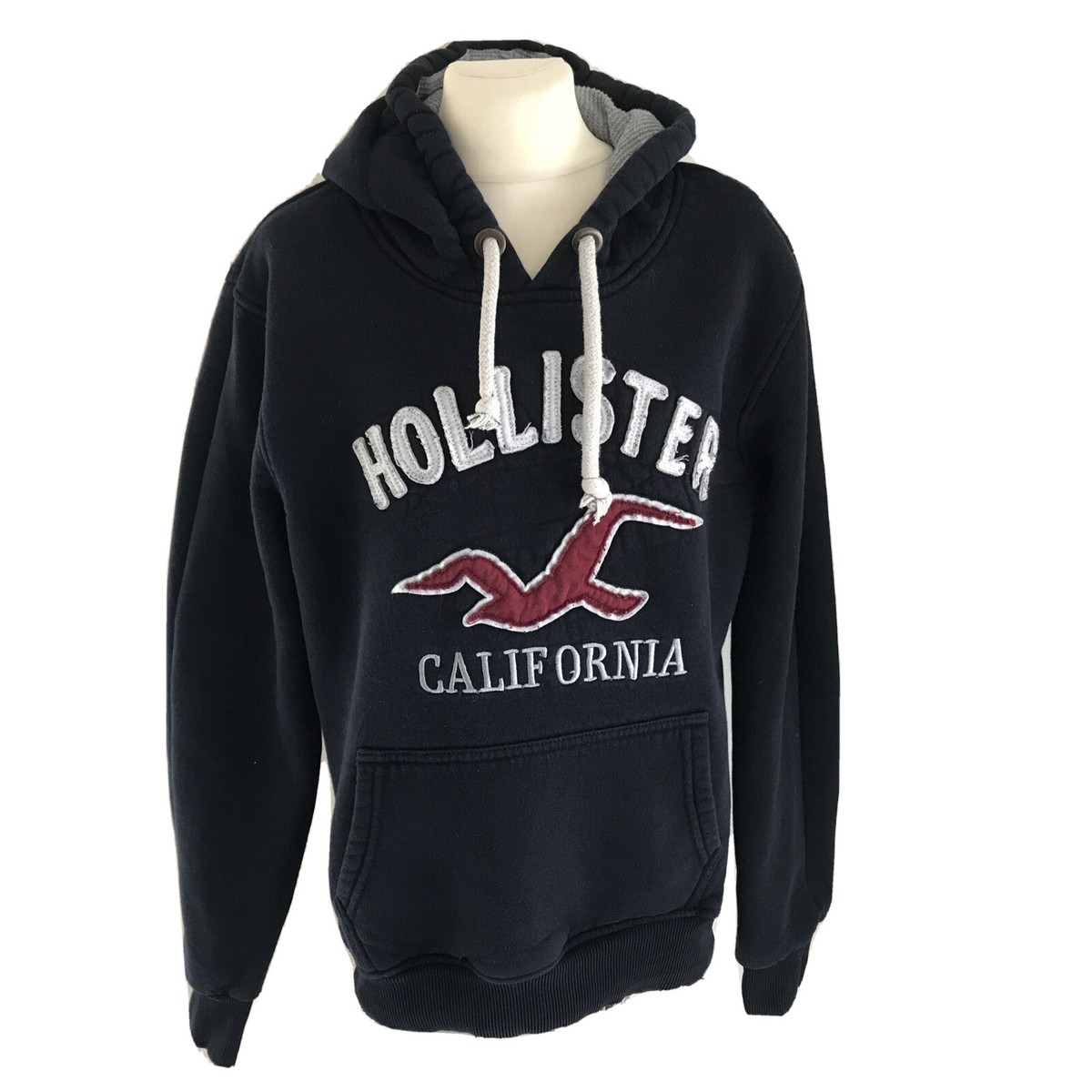 Hollister California Hoodie Pullover L Kapuzenpullover Sweatshirt Blau Möve  36