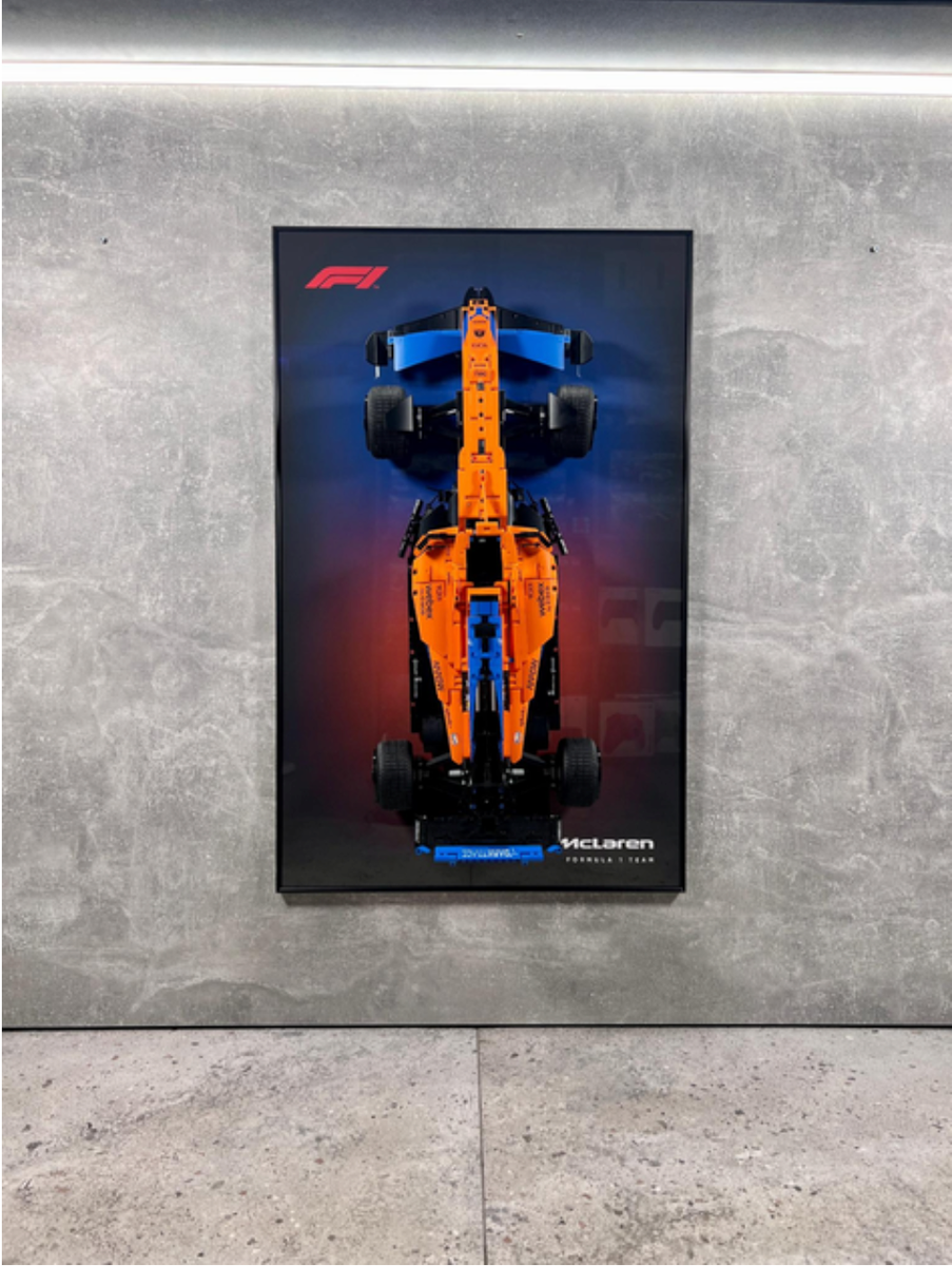LEGO Art Wall Holder Frame 80x50 cm. for LEGO Technic McLaren