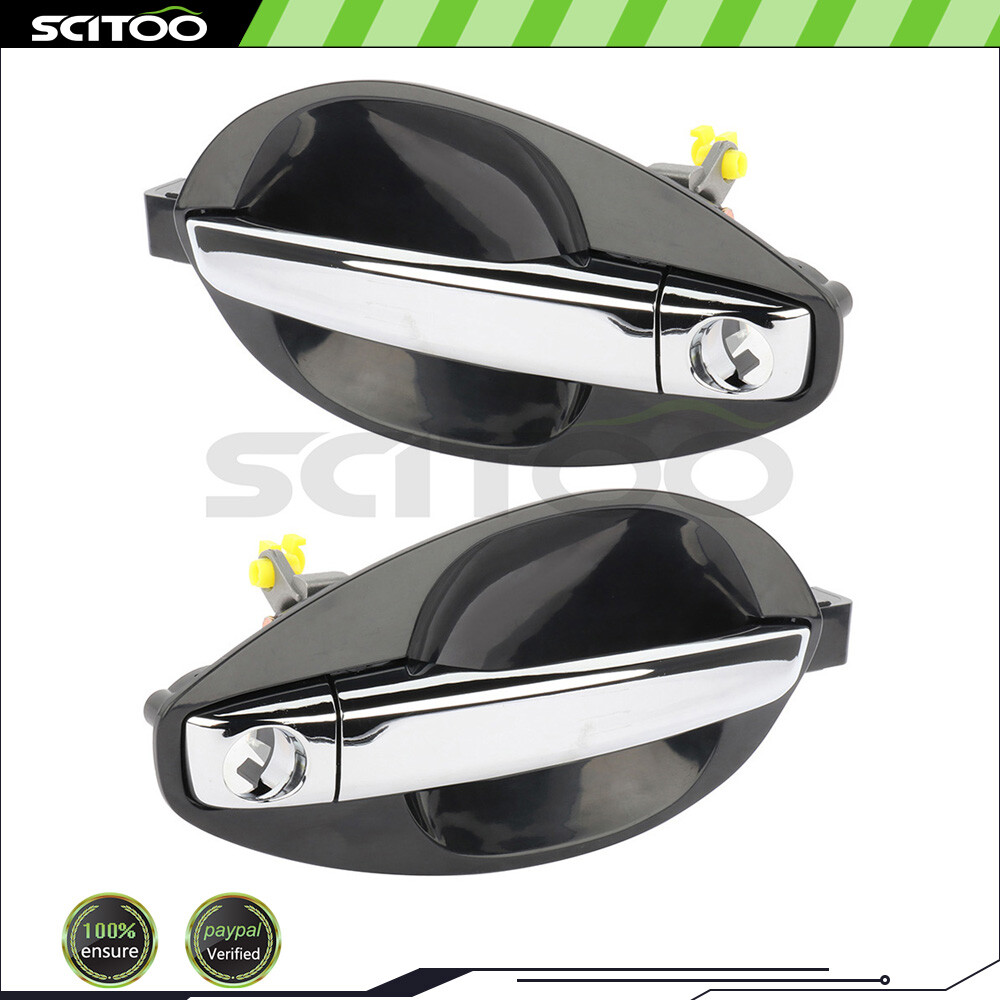 Front Left+Right Exterior Door Handles For Hyundai Tiburon 2003-2008 – Black, Pair