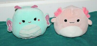 Squishmallow 5â Archie Reina Axolotl Butterfly Green Pink Plush Flip AMallow NWT | eBay