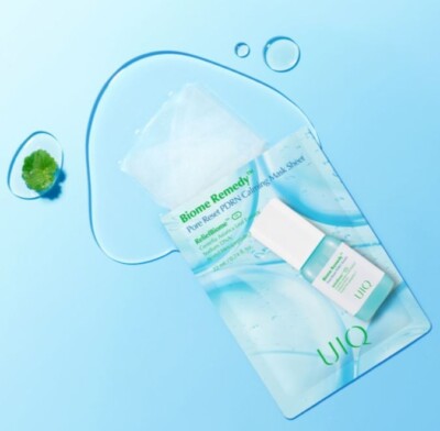 UIQ Biome Remedy  Pore Reset PDRN Sheet Mask 10ea 2025 NEW
