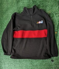 Vintage Made in USA Nascar Quarter Zip Fleece JacketSize L